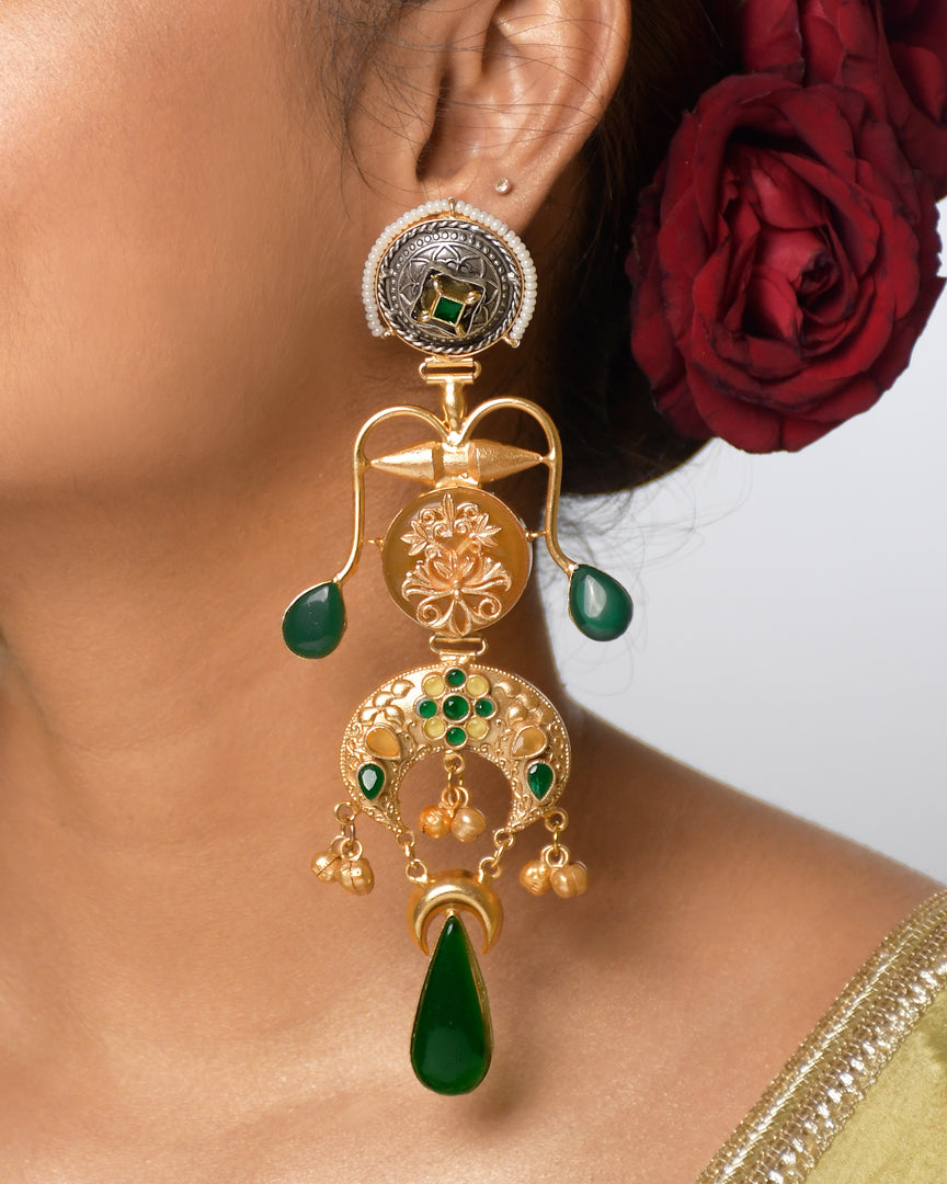 Radha Golden Earrings