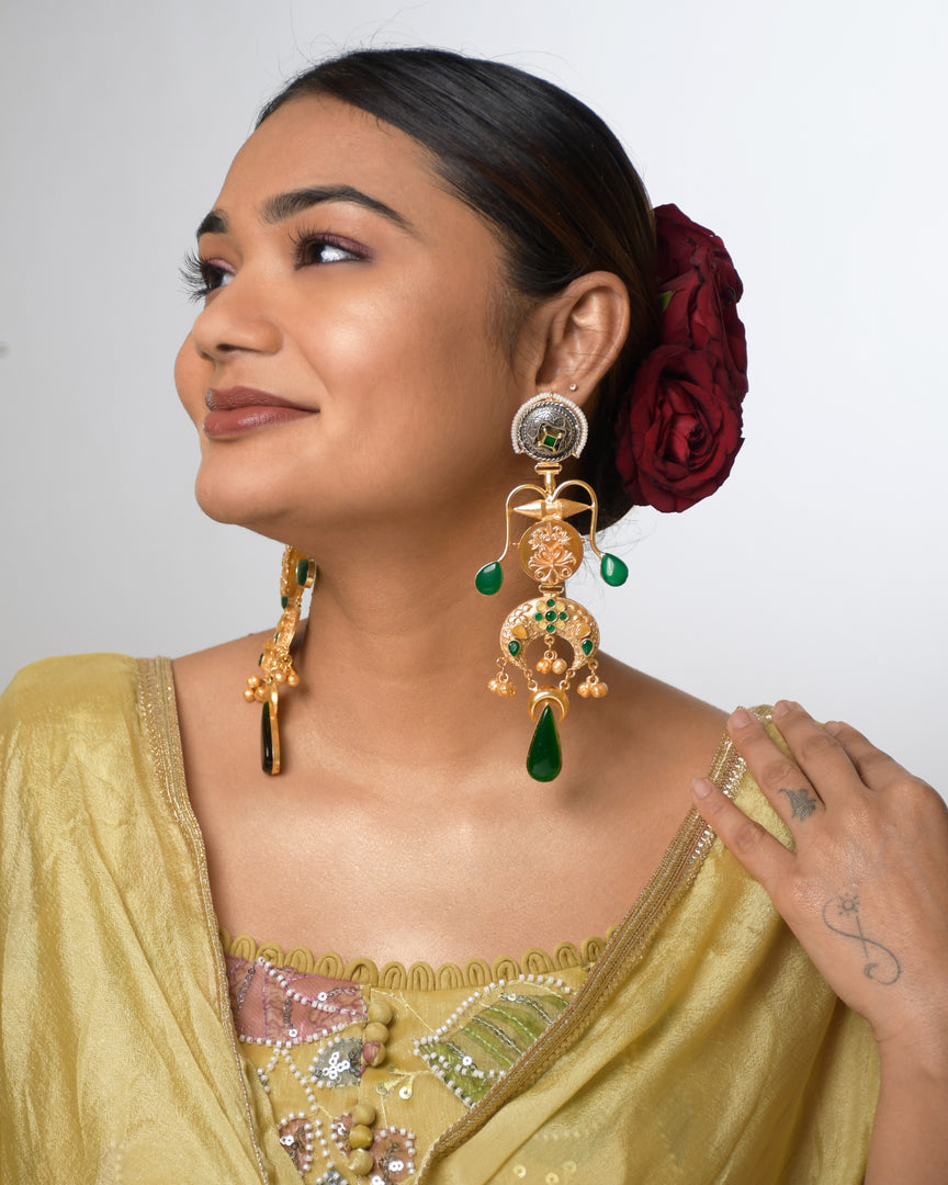 Radha Golden Earrings