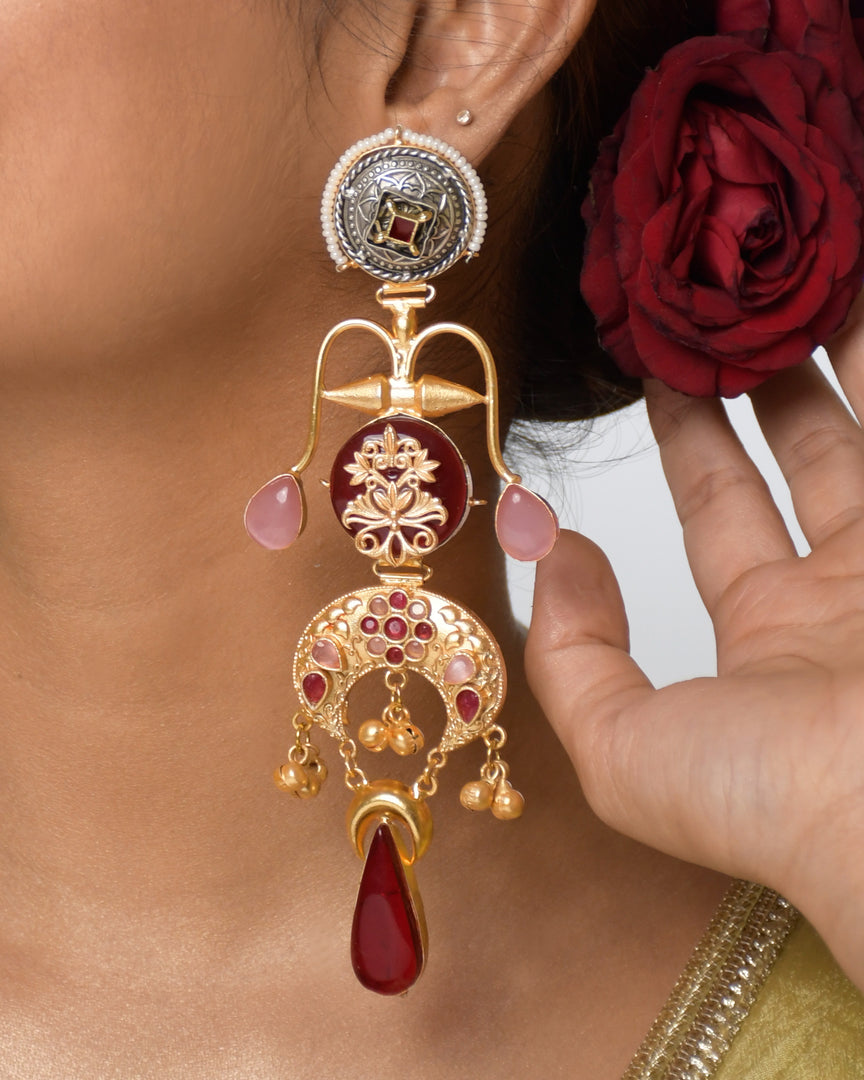 Radha Golden Earrings