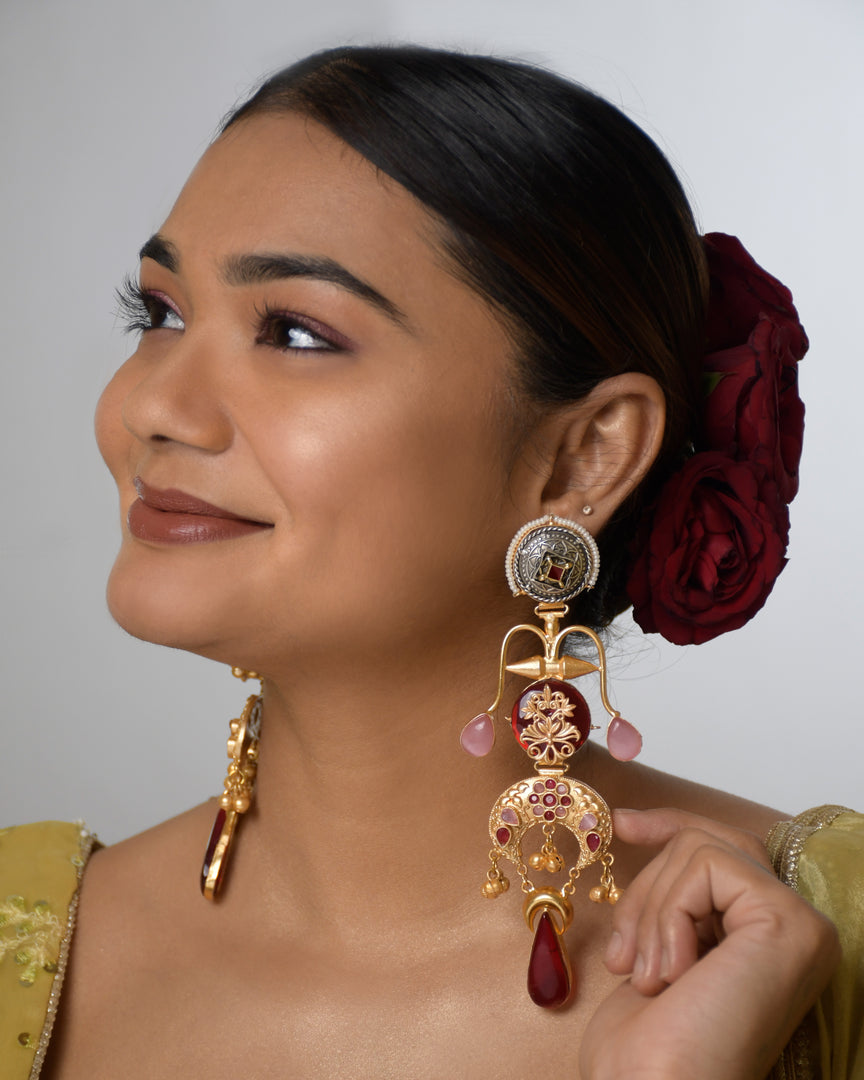 Radha Golden Earrings