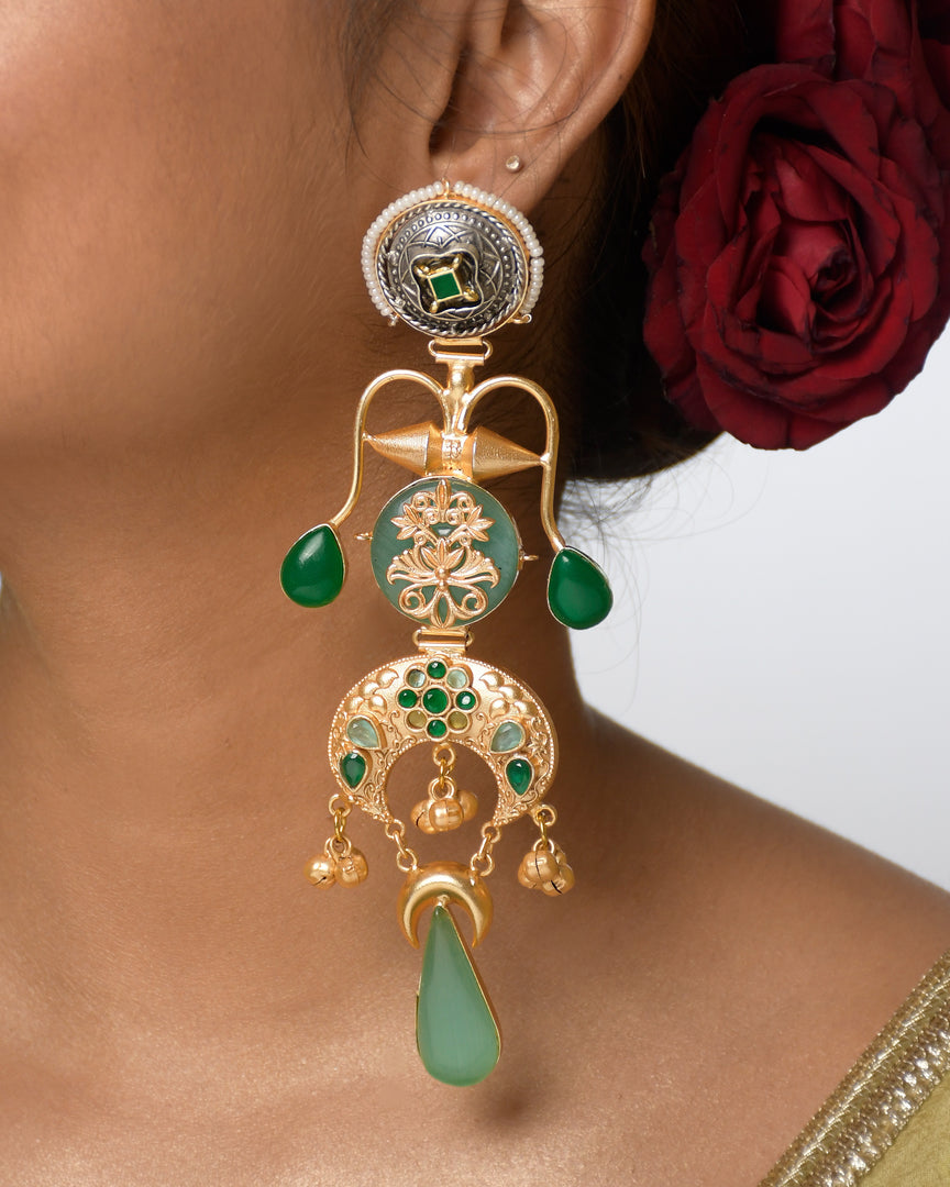 Radha Golden Earrings