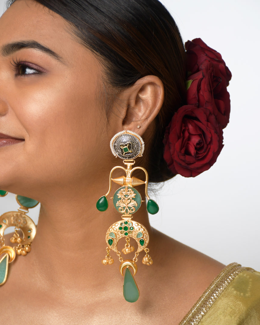 Radha Golden Earrings