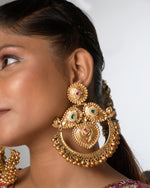 Load image into Gallery viewer, Rajeshwari Golden Earrings