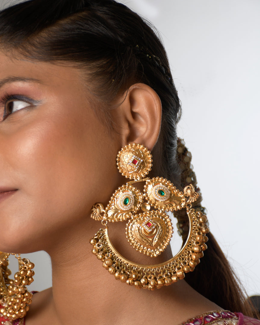 Rajeshwari Golden Earrings