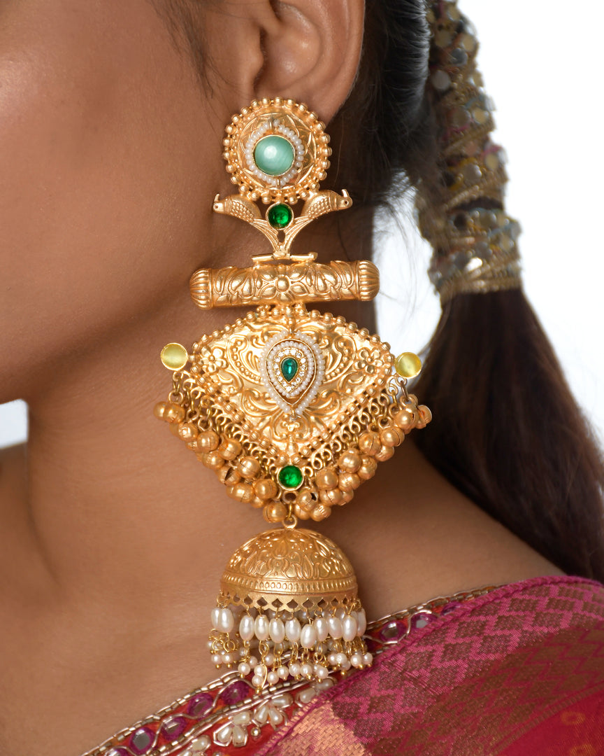 Nandini Golden Earrings
