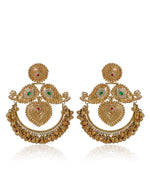 Load image into Gallery viewer, Rajeshwari Golden Earrings