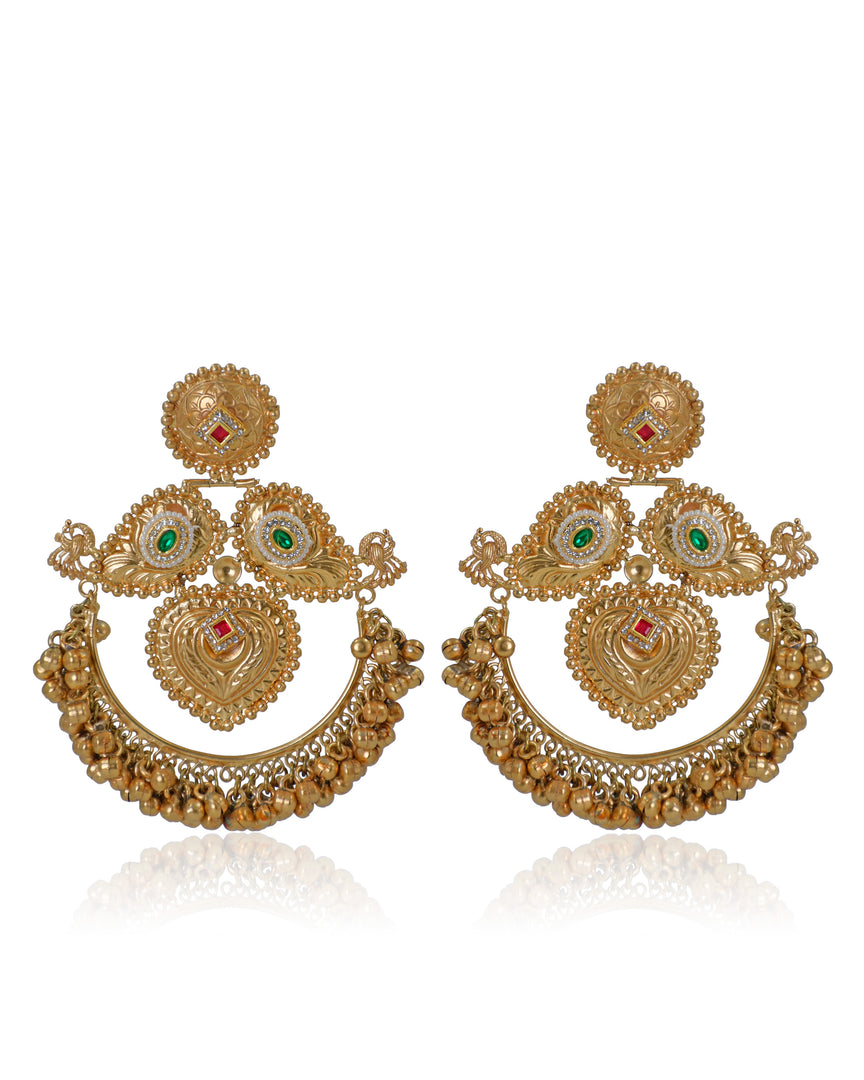 Rajeshwari Golden Earrings