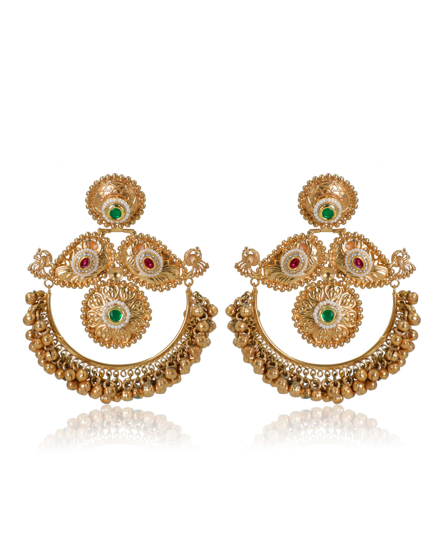 Rajeshwari Golden Earrings