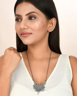 Load image into Gallery viewer, OXIDISED SILVER CHAIN PENDANT