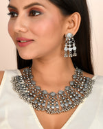 Load image into Gallery viewer, TANIA Brass Silver Jewellery Set