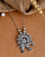 Load image into Gallery viewer, OXIDISED SILVER CHAIN PENDANT