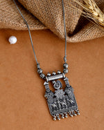 Load image into Gallery viewer, OXIDISED SILVER CHAIN PENDANT