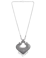 Load image into Gallery viewer, OXIDISED SILVER CHAIN PENDANT