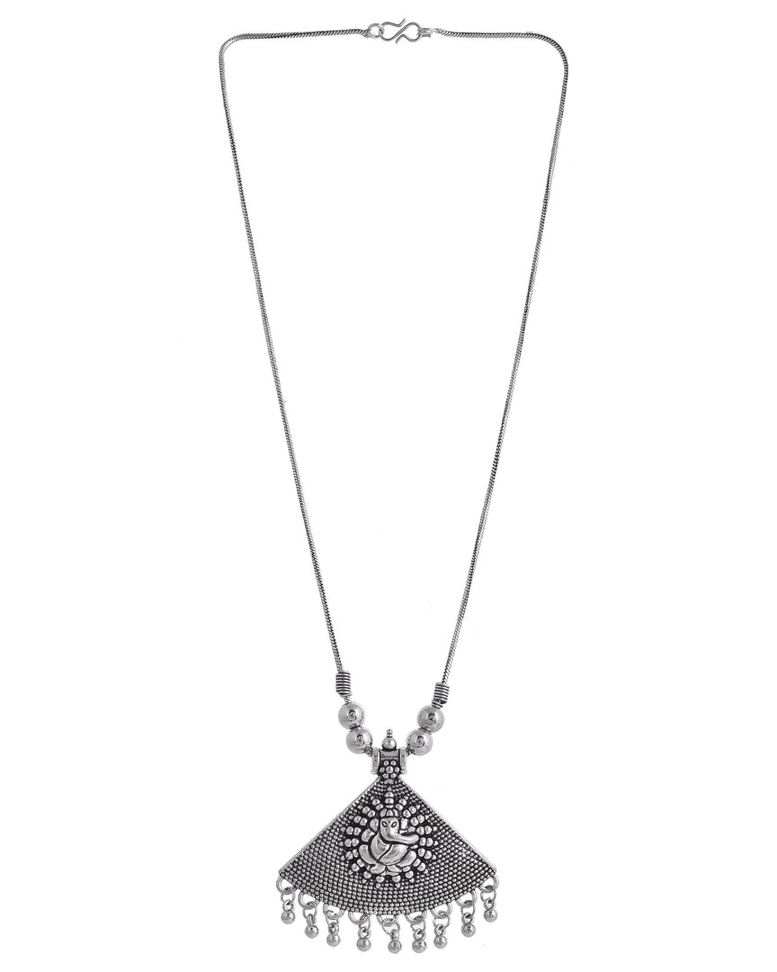 OXIDISED SILVER CHAIN PENDANT