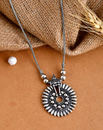 Load image into Gallery viewer, OXIDISED SILVER CHAIN PENDANT