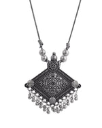 Load image into Gallery viewer, OXIDISED SILVER CHAIN PENDANT