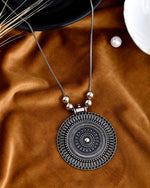 Load image into Gallery viewer, OXIDISED SILVER CHAIN PENDANT