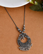 Load image into Gallery viewer, OXIDISED SILVER CHAIN PENDANT