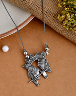 Load image into Gallery viewer, OXIDISED SILVER CHAIN PENDANT