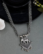 Load image into Gallery viewer, OXIDISED SPRING CHAIN PENDANT NECKLACE