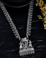 Load image into Gallery viewer, OXIDISED SPRING CHAIN PENDANT NECKLACE