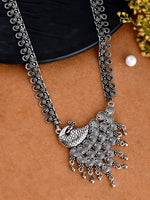 Load image into Gallery viewer, PEACOCK OXIDISED SPRING CHAIN PENDANT NECKLACE