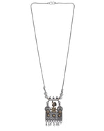Load image into Gallery viewer, OXIDISED DUAL TONE CHAIN PENDANT