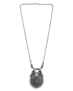 Load image into Gallery viewer, OXIDISED DUAL TONE CHAIN PENDANT