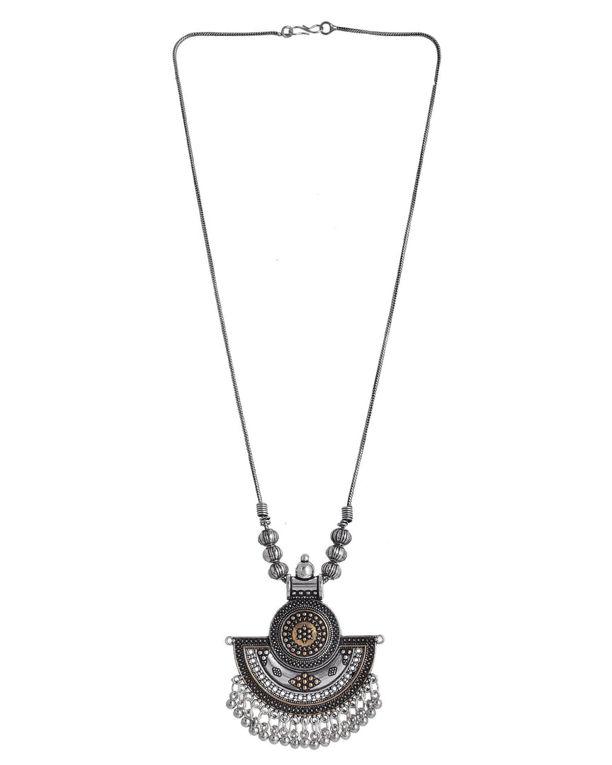 OXIDISED DUAL TONE CHAIN PENDANT