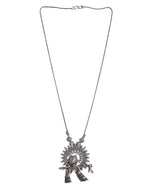 Load image into Gallery viewer, OXIDISED DUAL TONE CHAIN PENDANT