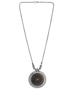 Load image into Gallery viewer, OXIDISED DUAL TONE CHAIN PENDANT