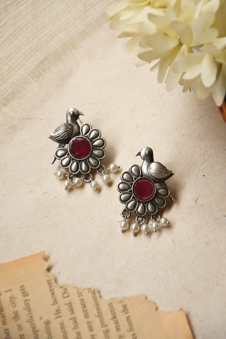 Sparrow Stud Stone Earrings