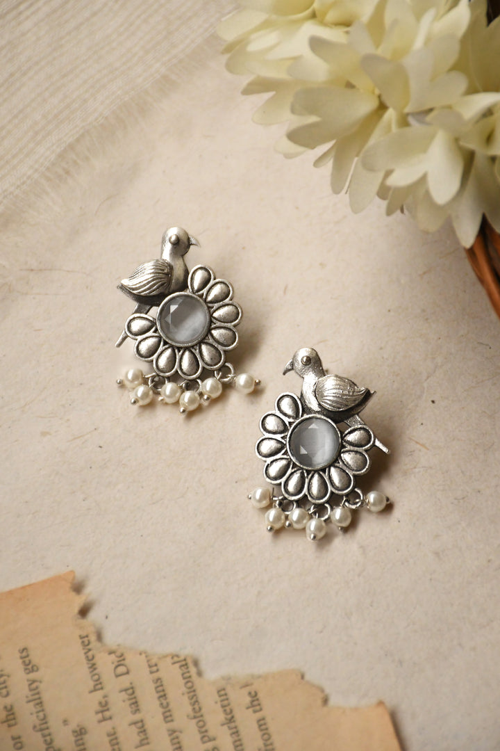 Sparrow Stud Stone Earrings