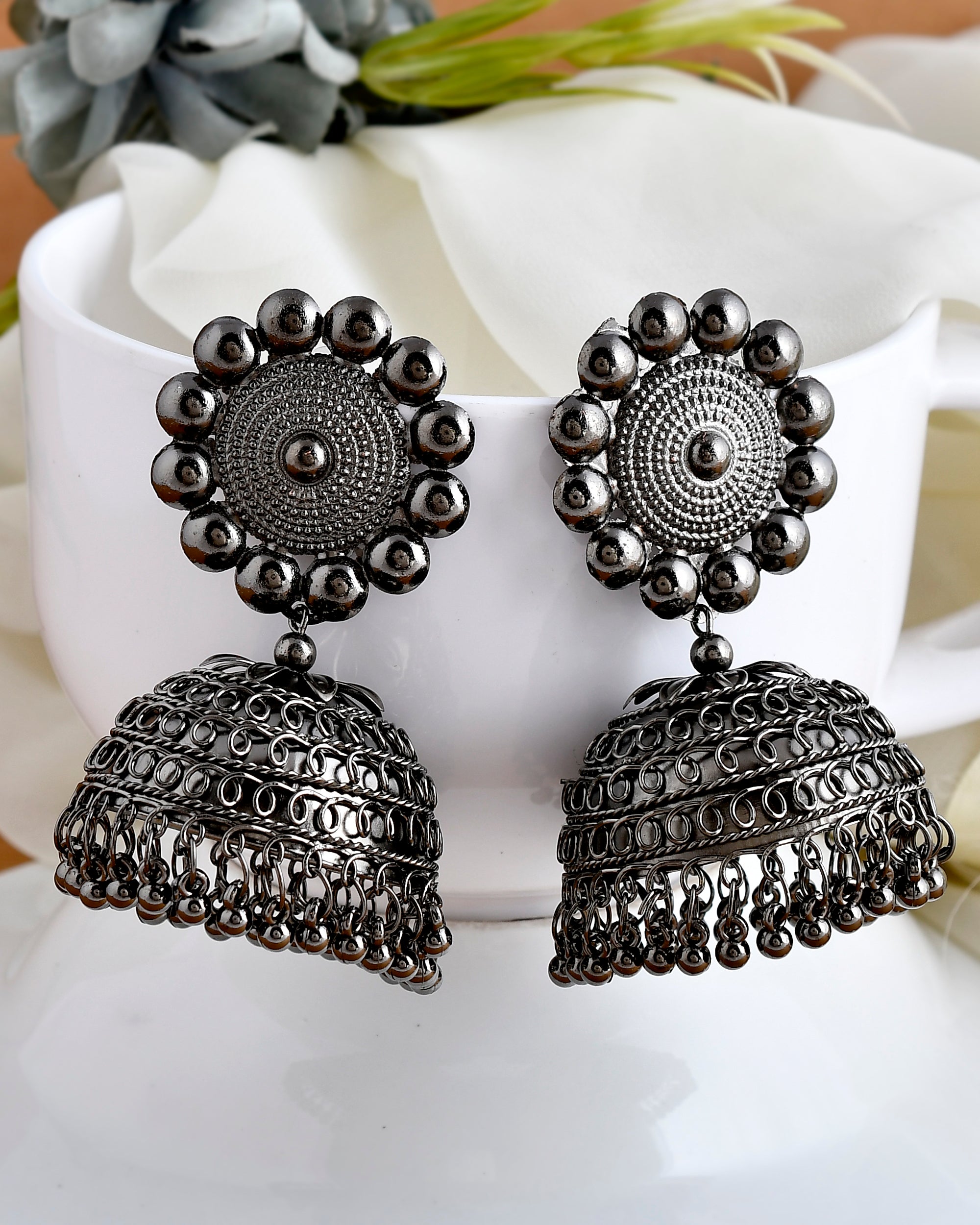 BIG BLACK DESIGNER JHUMKA