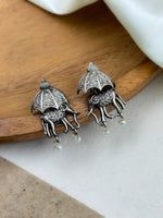 Load image into Gallery viewer, SWATI SILVER LOOKALIKE STUD EARRINGS