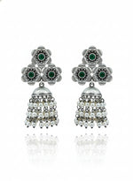 Load image into Gallery viewer, Charmi Jhumka Stone Earrings