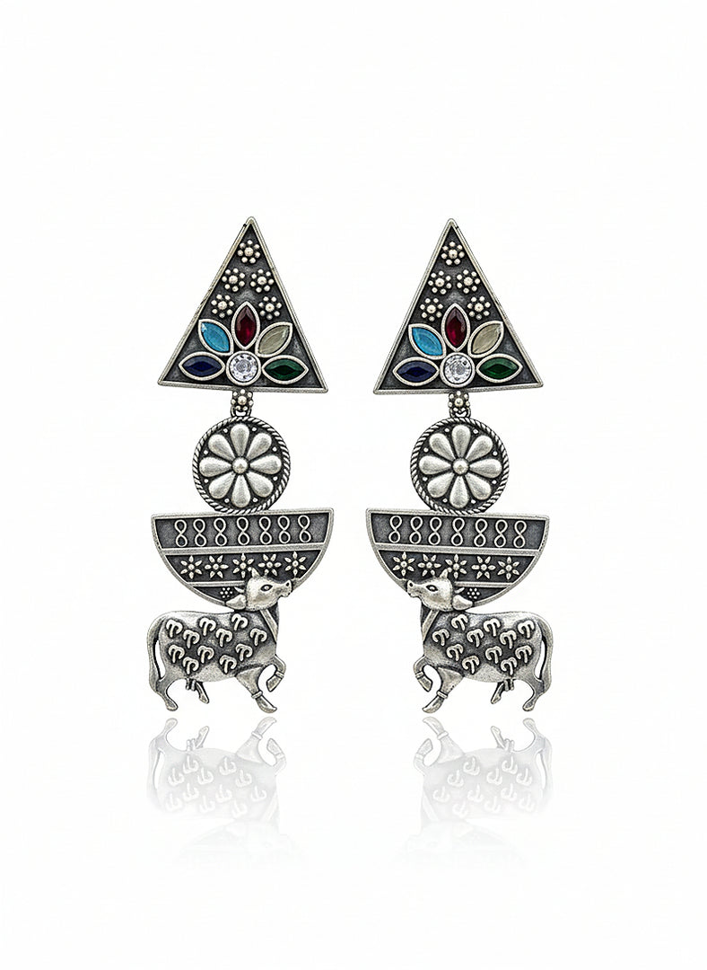 Vrisha Dangler Stone Earrings