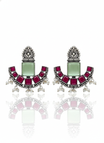 Load image into Gallery viewer, RUBY STUD EARRINGS