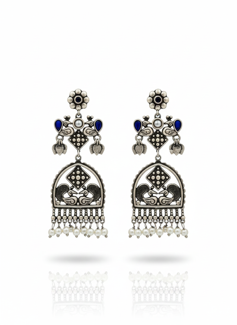 Peacock Charm Dangler Earrings