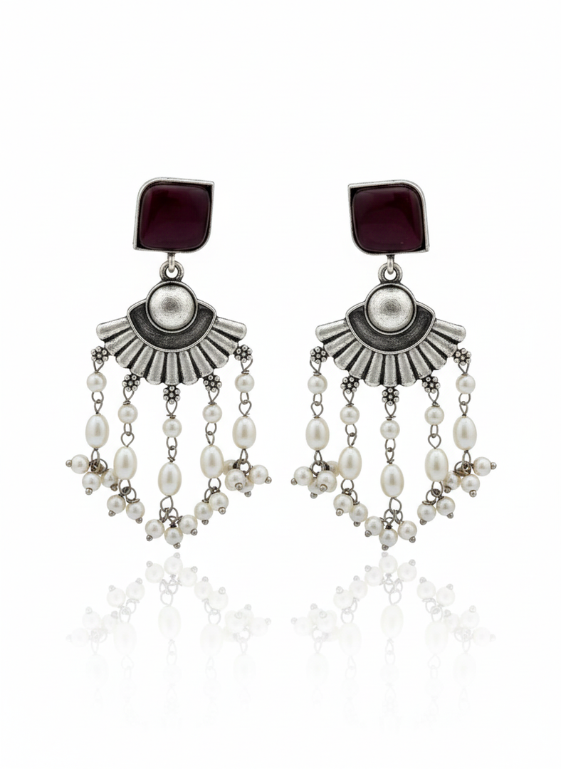 Arushi Dangler Stone Earrings