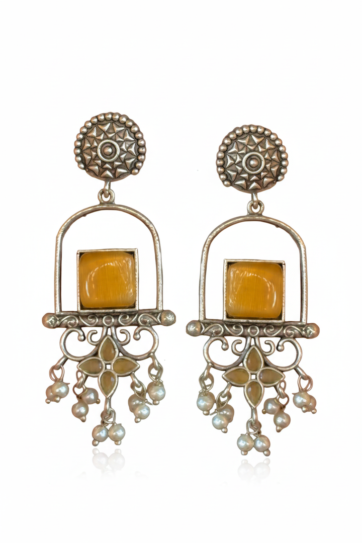 Coral Dangler Earrings