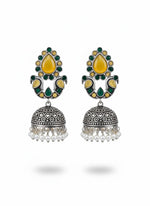 Load image into Gallery viewer, Zeenat Dangler Stone Earrings