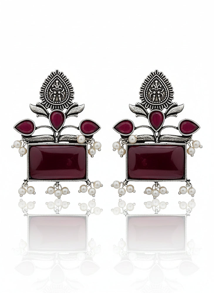 Aisha Stud Stone Earrings