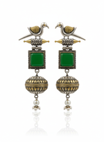 Load image into Gallery viewer, Pankhi Dualtone Dangler Earrings