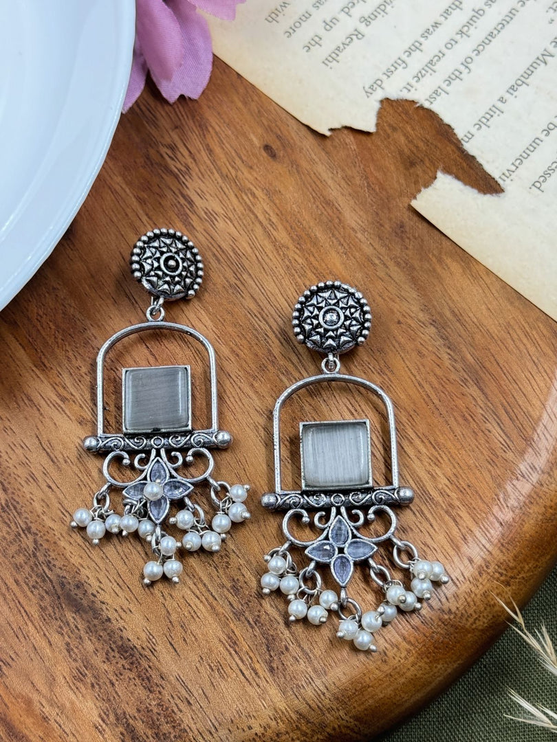 Coral Dangler Earrings