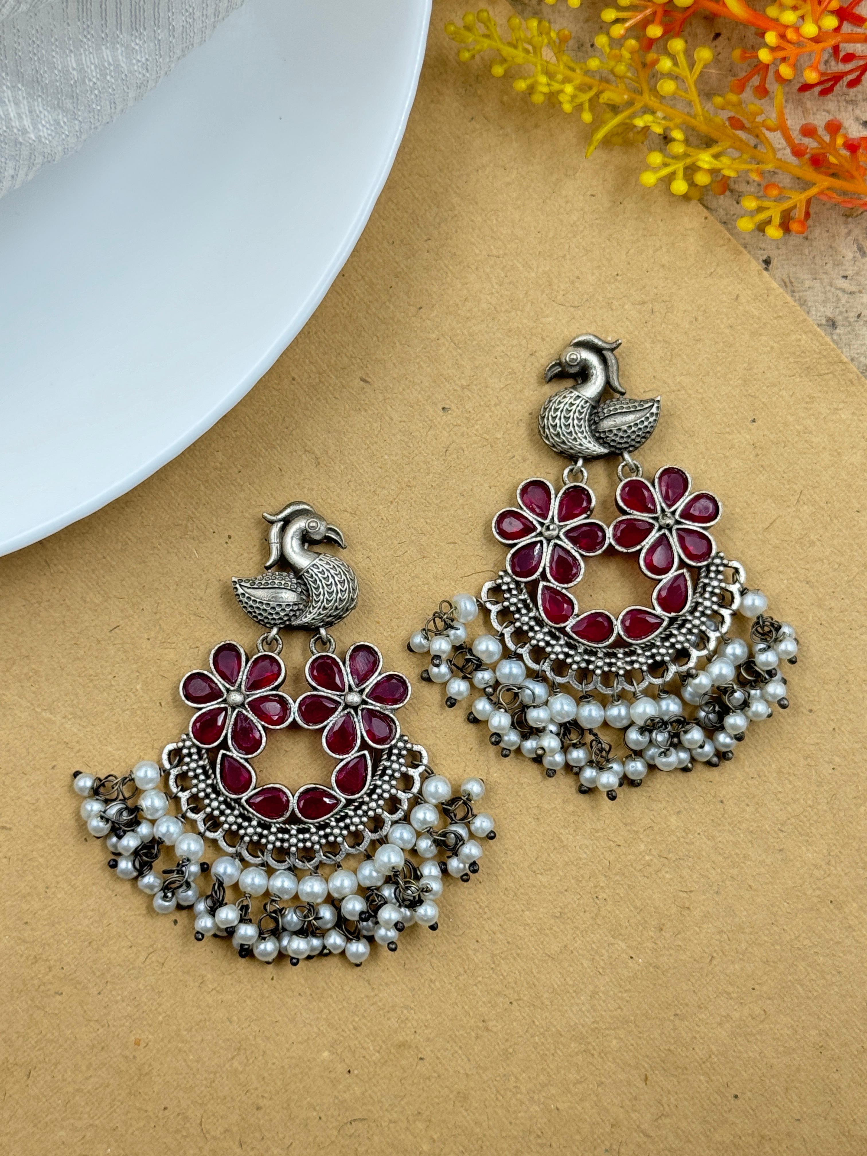 AROHI OXIDISED DANGLER EARRINGS