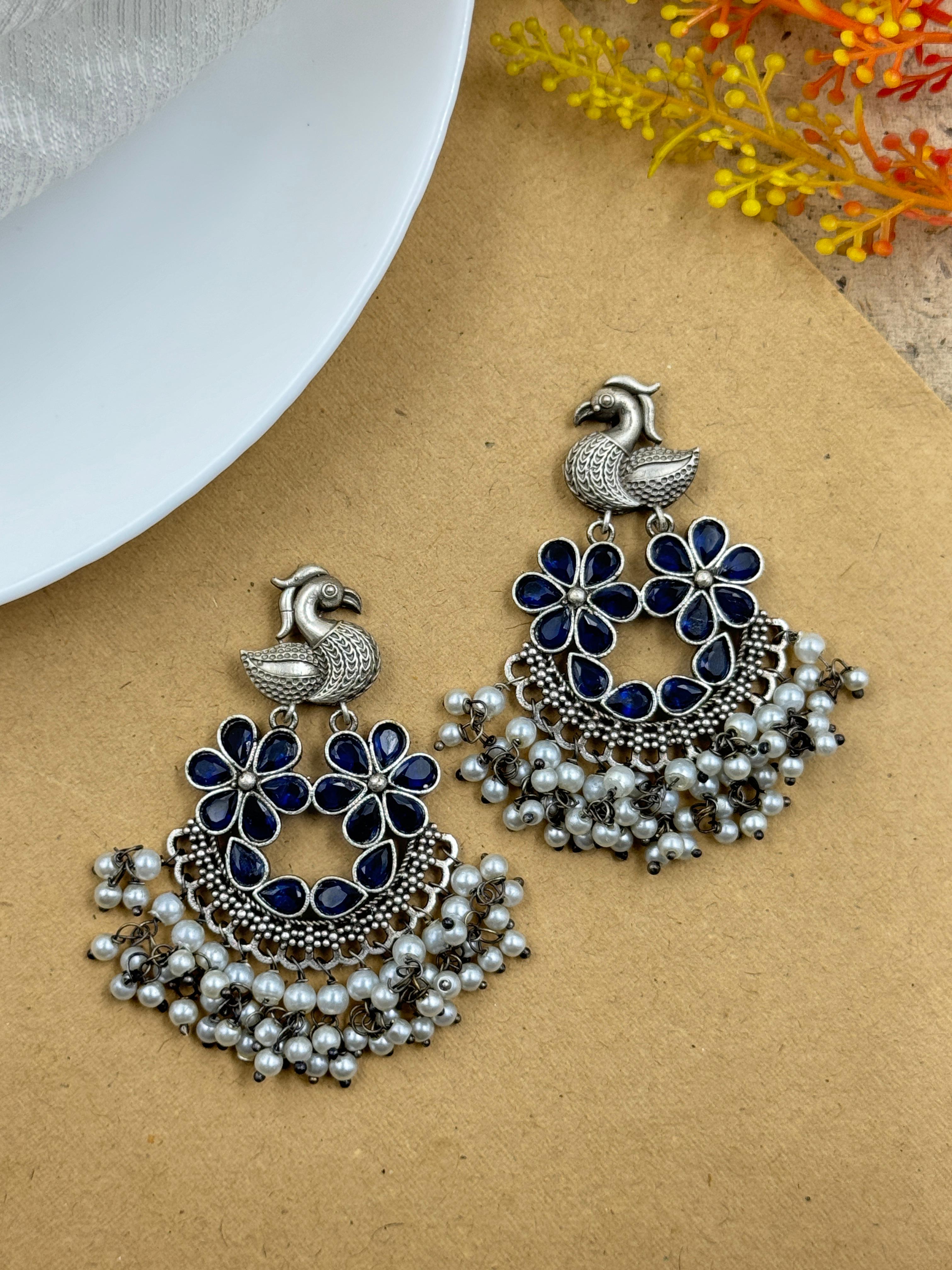 AROHI OXIDISED DANGLER EARRINGS