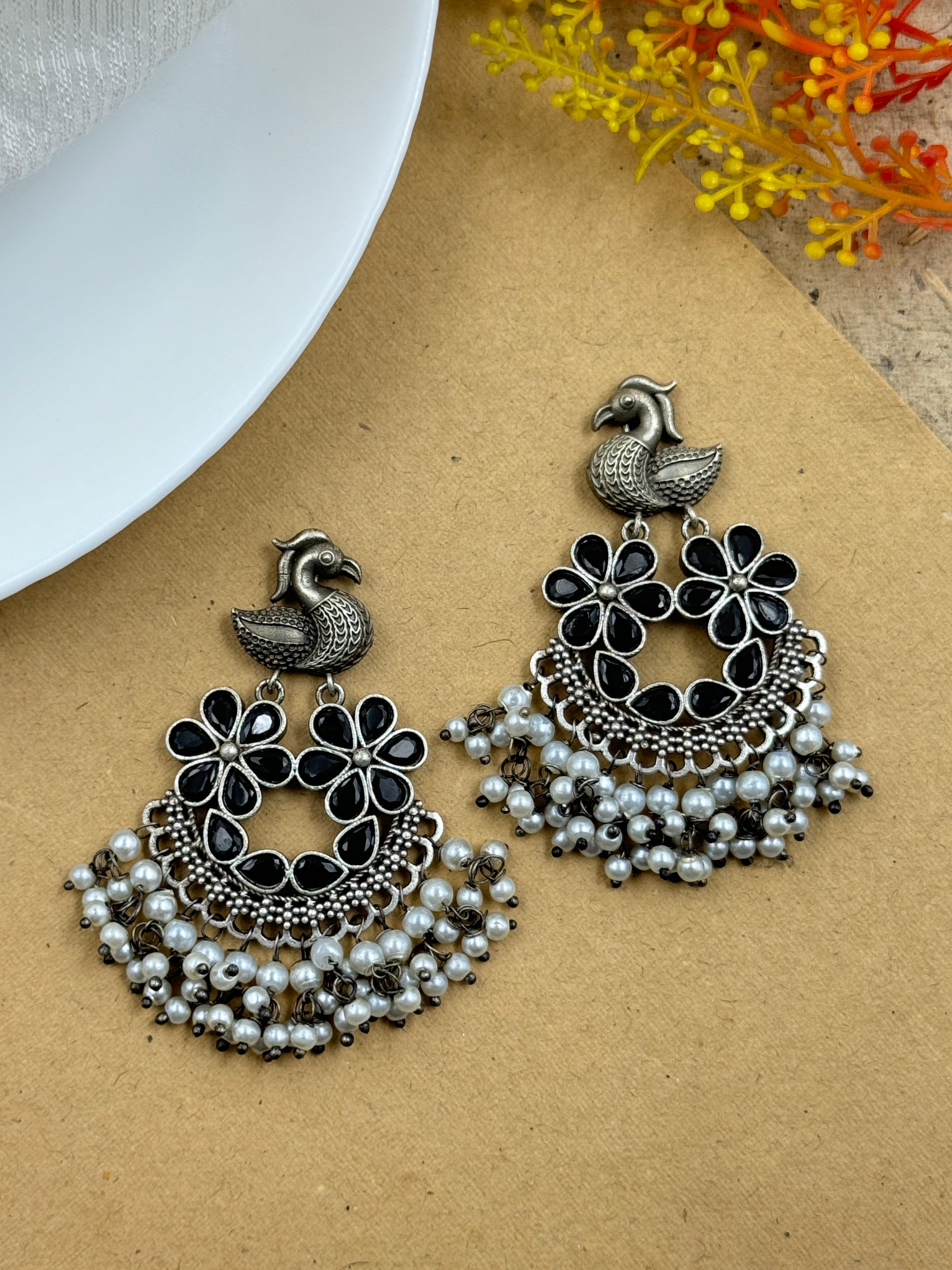 AROHI OXIDISED DANGLER EARRINGS