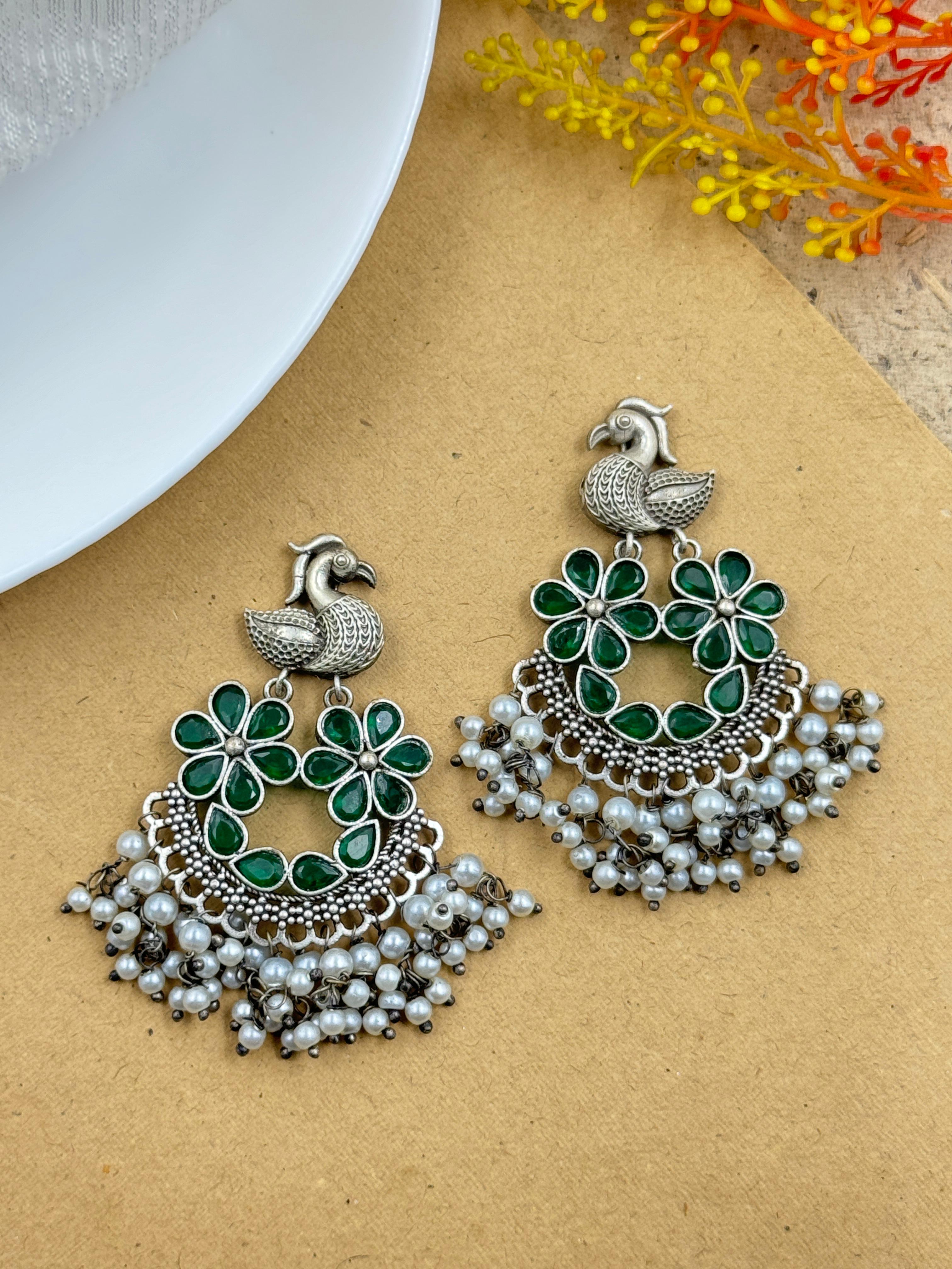 AROHI OXIDISED DANGLER EARRINGS