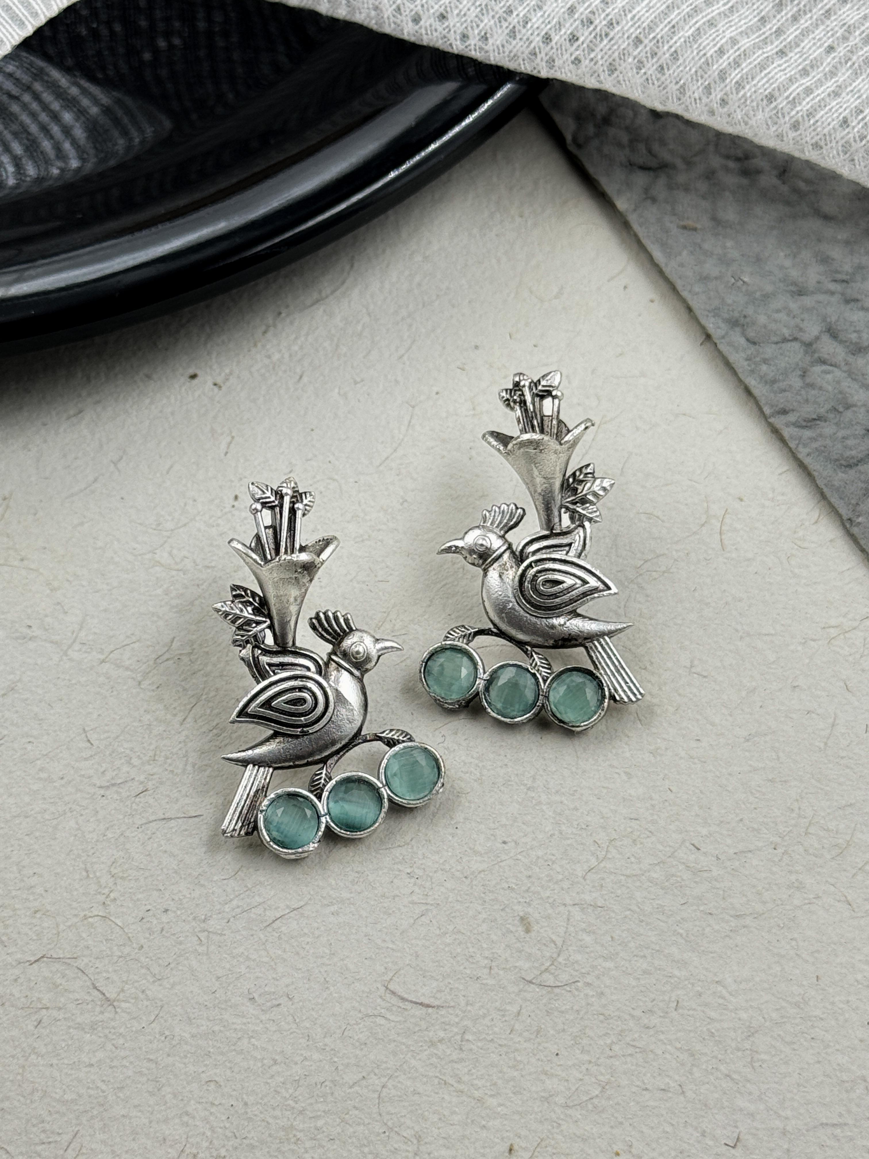 JENNY OXIDISED STUDS EARRINGS